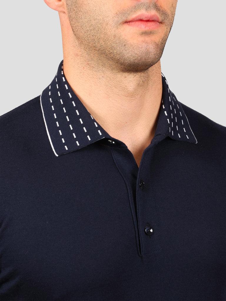 Svevo Maglia Polo 100% Cotone Supersoft Blu Navy e Bianca Promozione Limitata