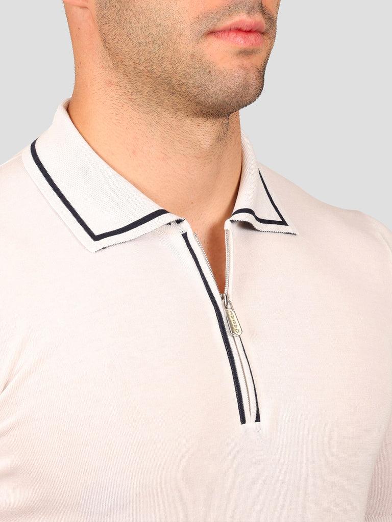 Svevo Maglia Polo 100% Cotone Makò Panna Outlet