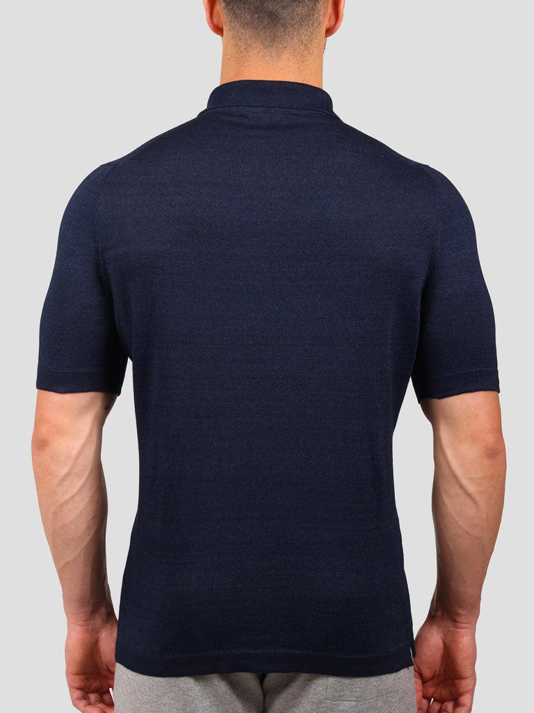 Svevo Maglia Scollo a V 100% Cotone Indaco Saldi