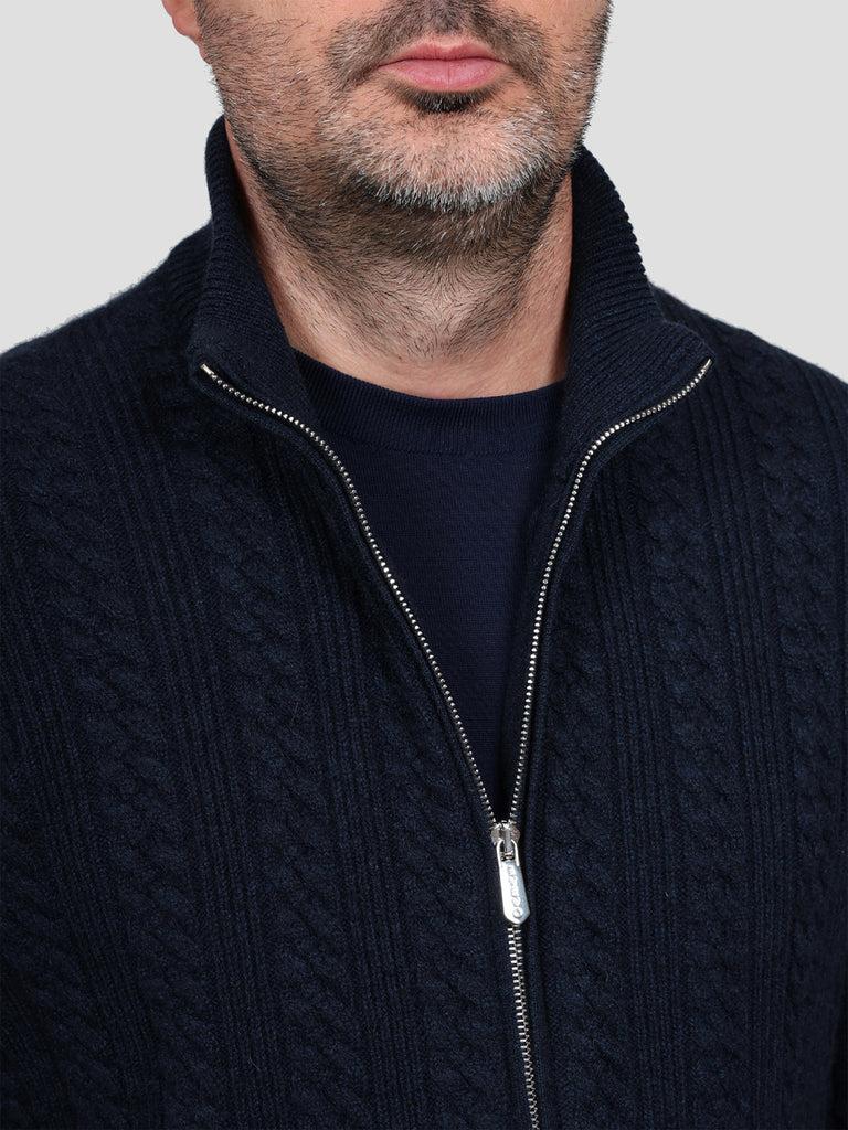 Svevo Giubbotto 100% Cashmere Blu Pezzi Unici