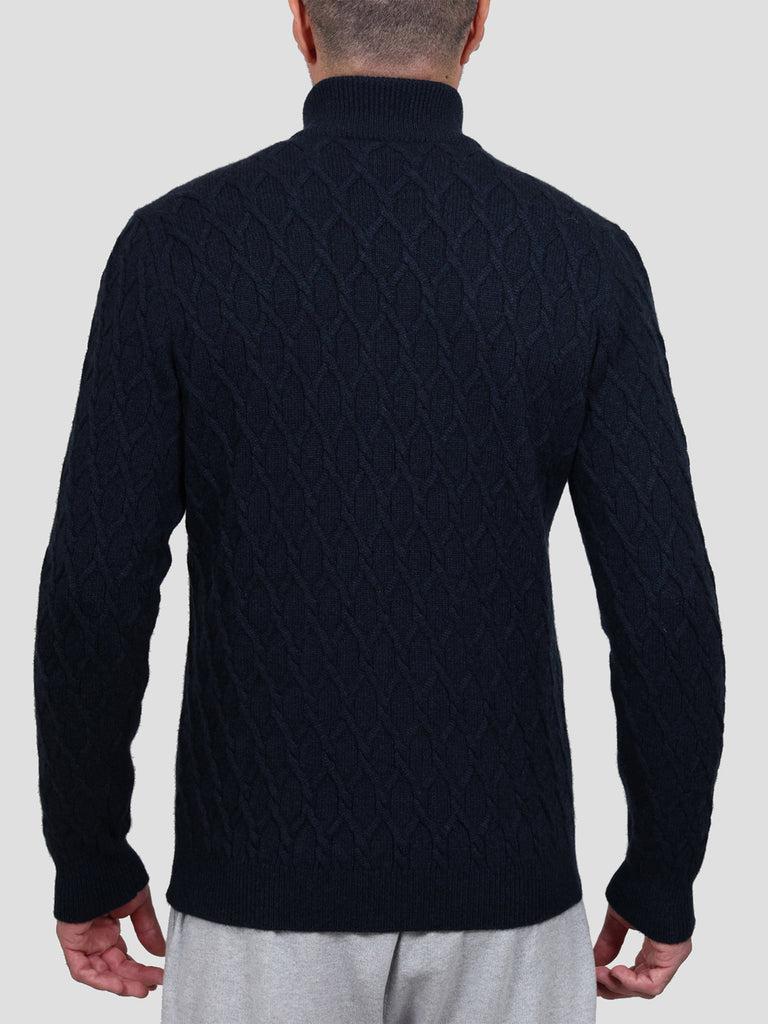 Svevo Giubbotto in Cashmere Blu Prezzo Ridotto