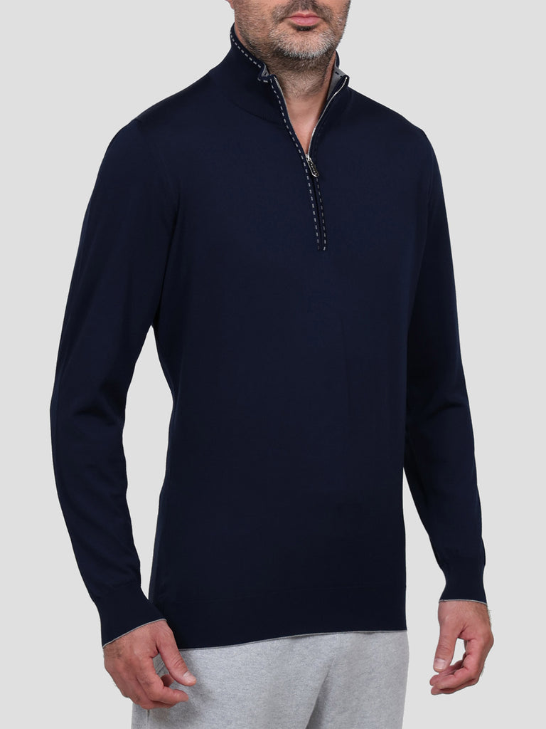 Svevo Lupetto Lana Merino Superfine 160's Blu Online