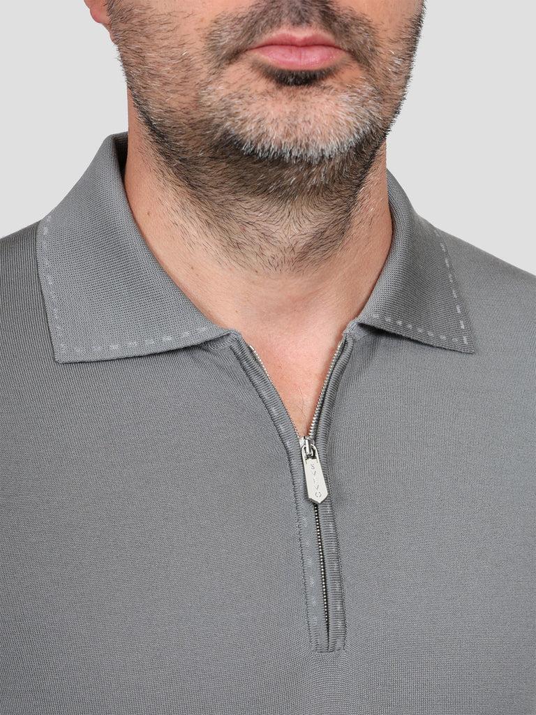 Svevo Maglia Polo Lana Merino Superfine 160's Grigia Vendita Calda