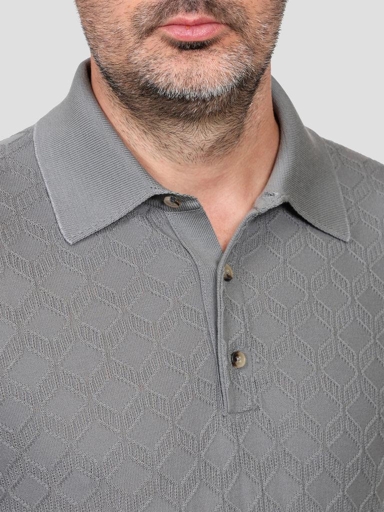Svevo Maglia Polo Lana Merino Superfine 160's Grigia Vendita Economica