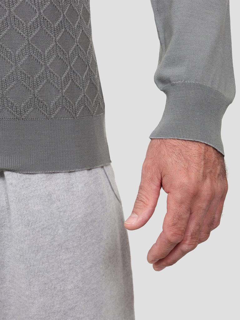 Svevo Maglia Polo Lana Merino Superfine 160's Grigia Vendita Economica