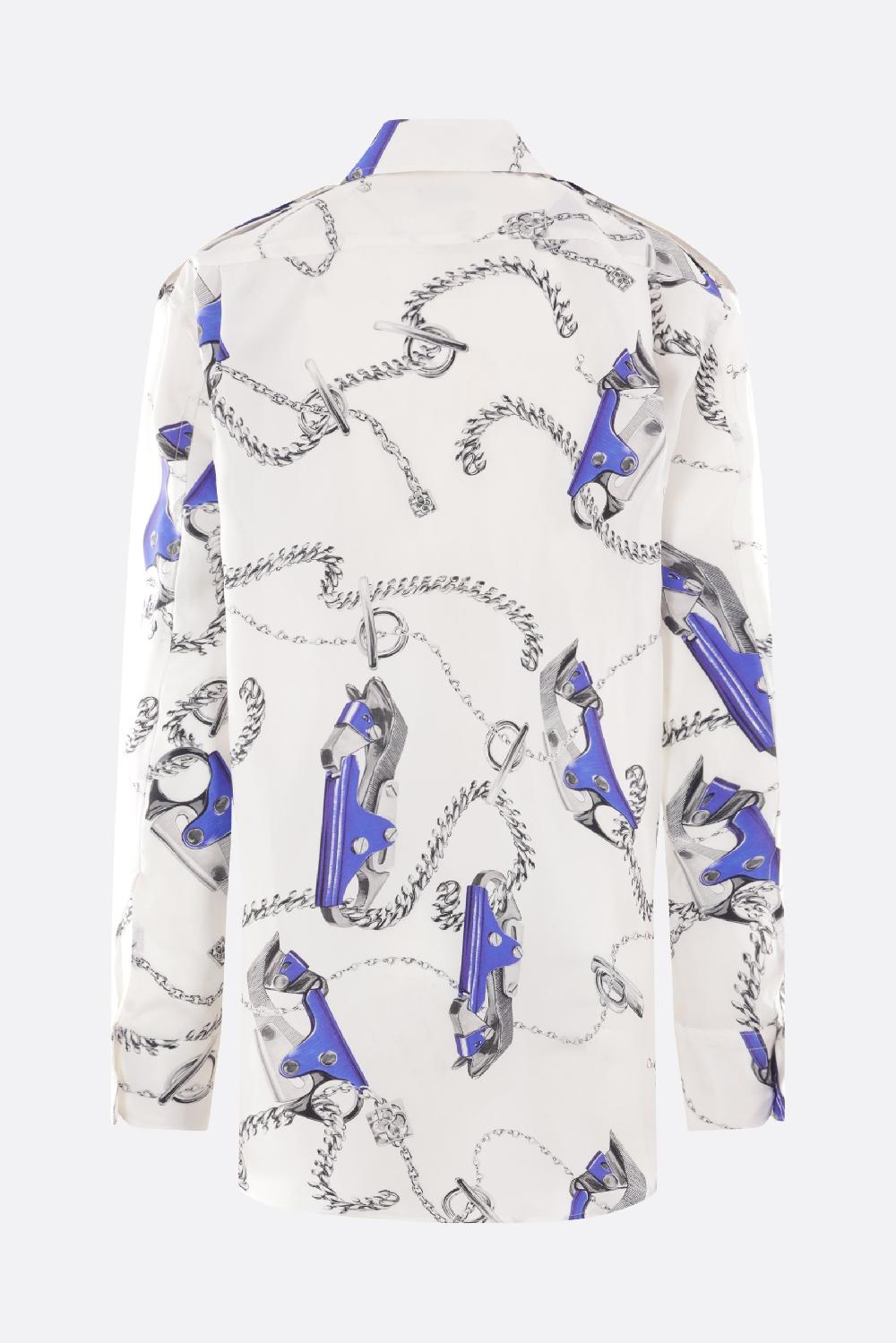 BURBERRY camicia in seta stampa Knight Cyber Monday