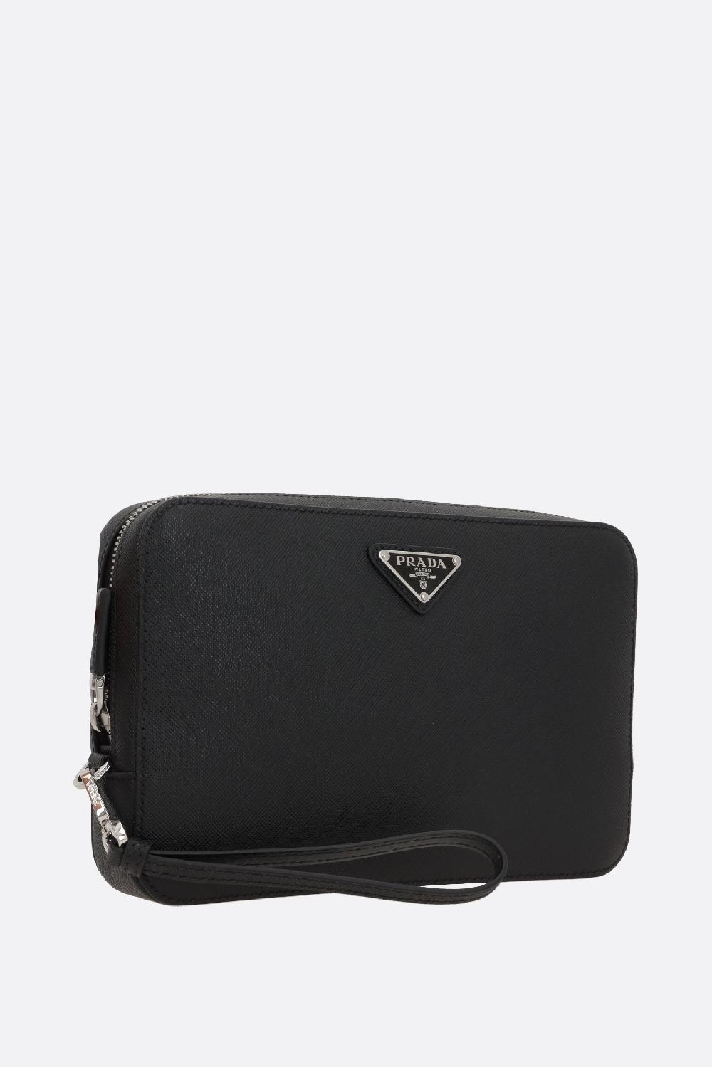 PRADA clutch in pelle Saffiano Italia