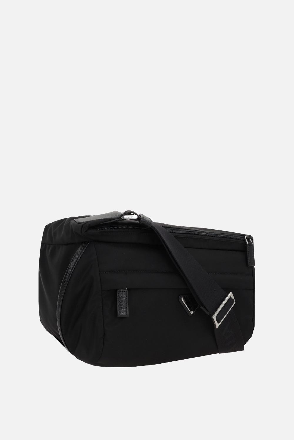 PRADA borsa a spalla in Re-Nylon e pelle Saffiano 2025