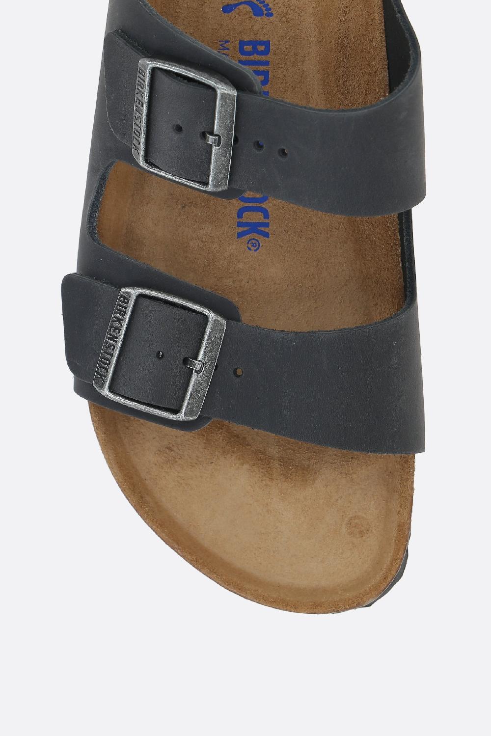 BIRKENSTOCK sandalo flat Arizona BS in pelle oliata (Narrow Fit) Economico
