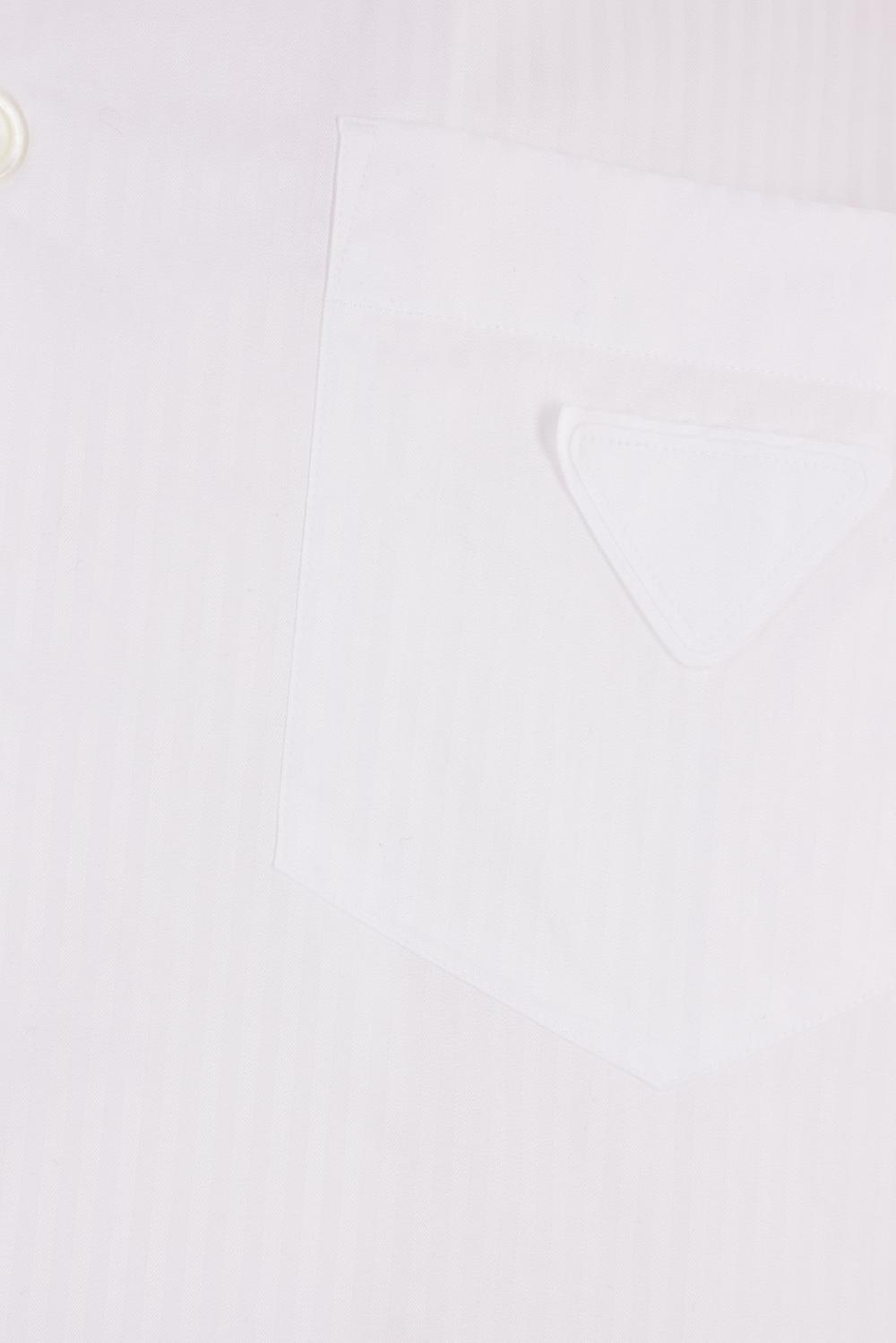 PRADA camicia bowling in cotone a righe In Vendita