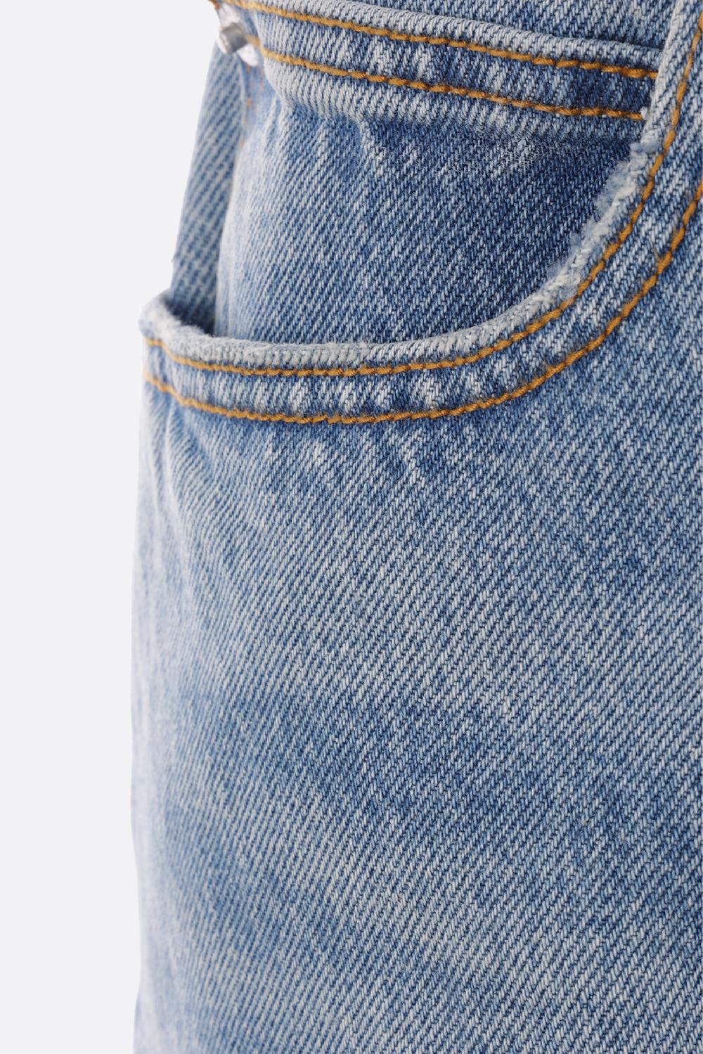 ALEXANDER WANG jeans in denim con fascia pointelle Italy