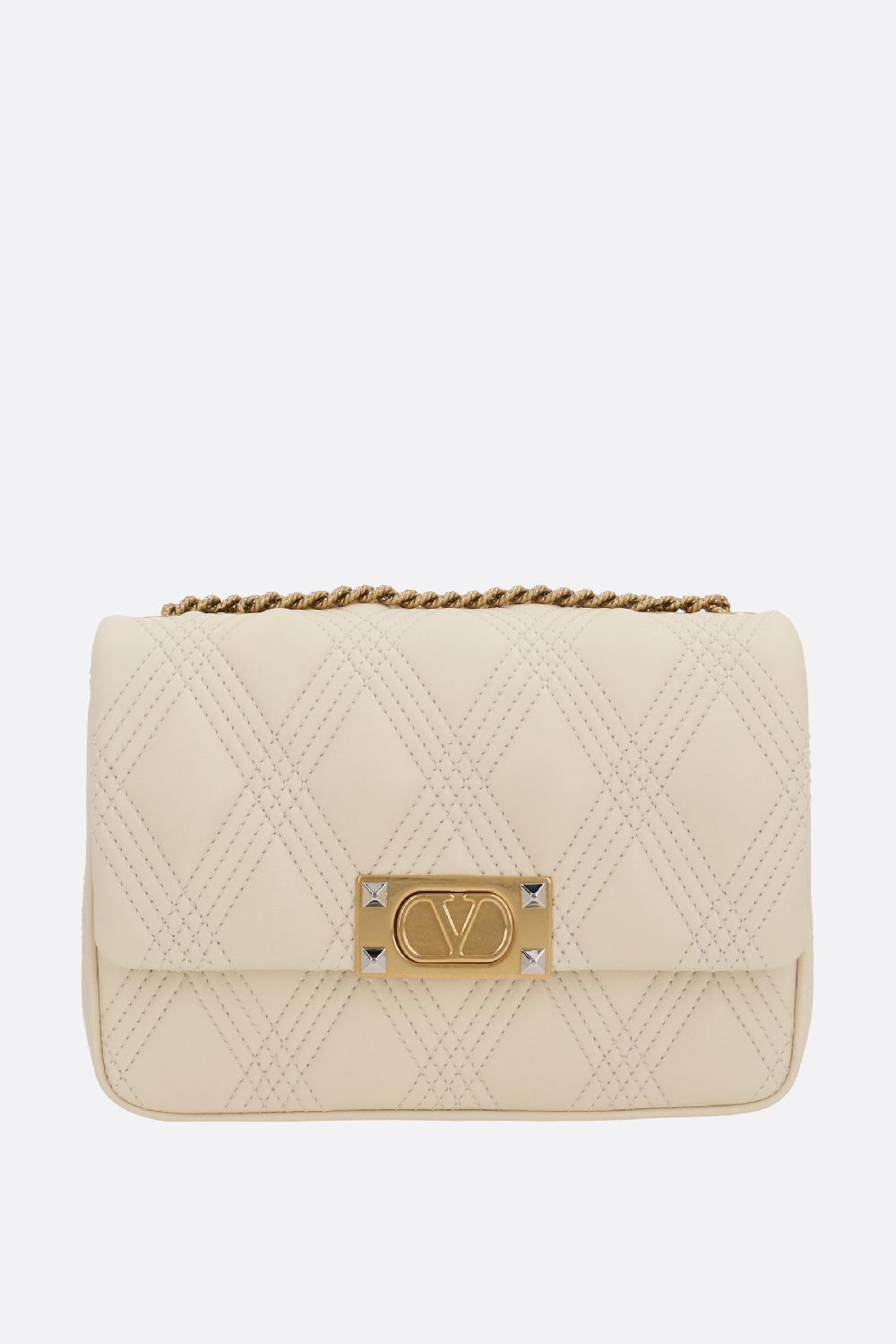 VALENTINO GARAVANI borsa a spalla Quiltie 67 media in nappa matelassé