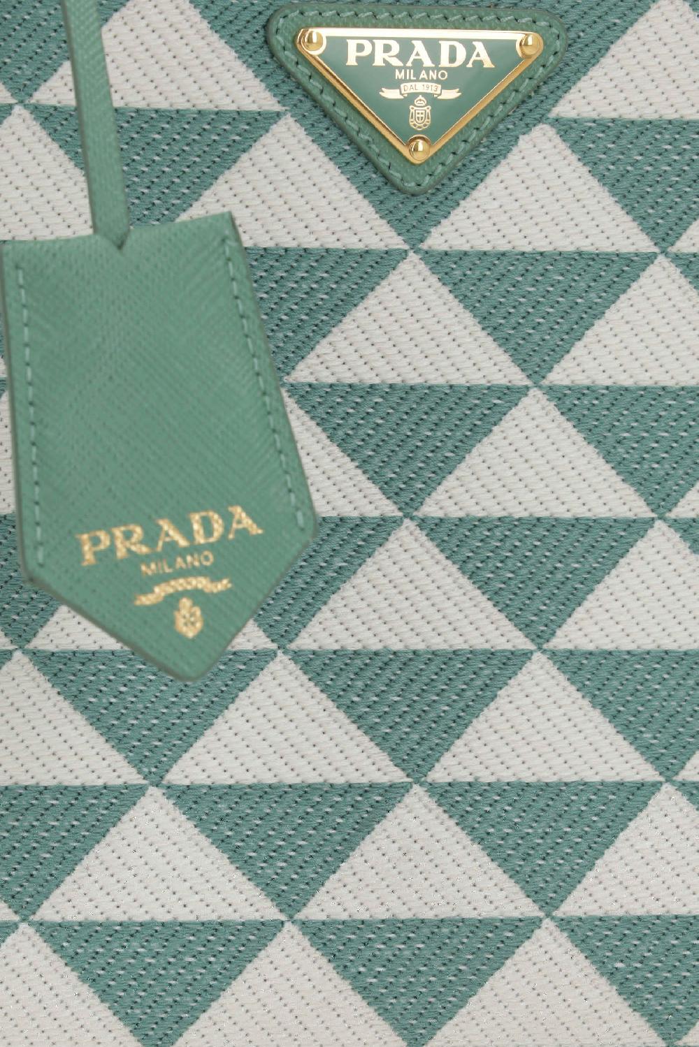 PRADA borsa tote Prada Symbole mini in jacquard Vendite stagionali