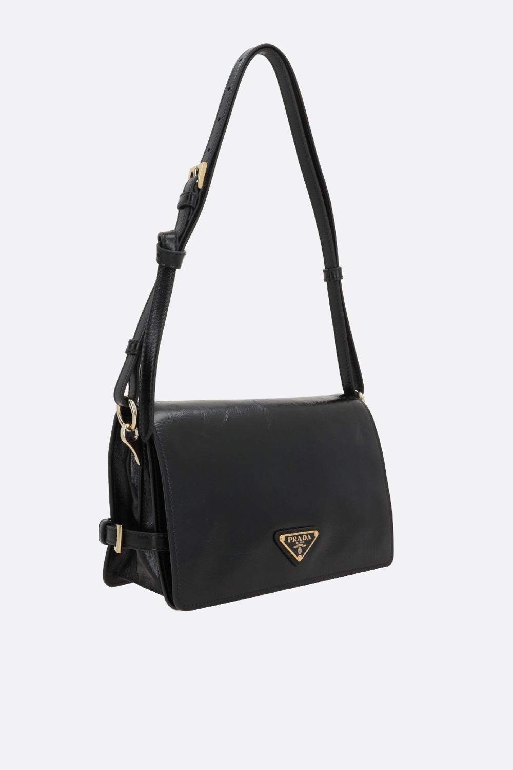 PRADA borsa a spalla in pelle Soft Lux Vendita Calda