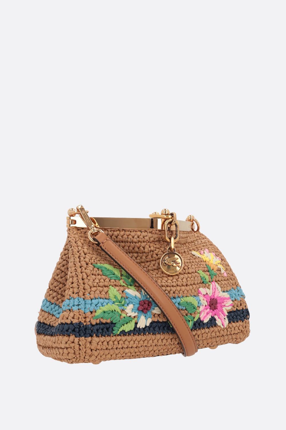 ETRO borsa a tracolla Vela mini in rafia sintetica Negozio