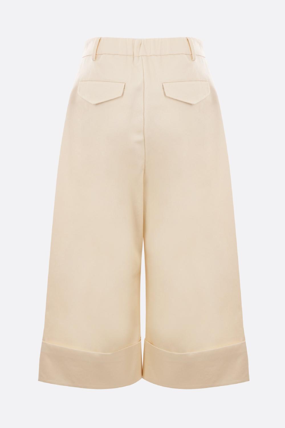 SIMONE ROCHA pantalone cropped a gamba larga in drill In Linea