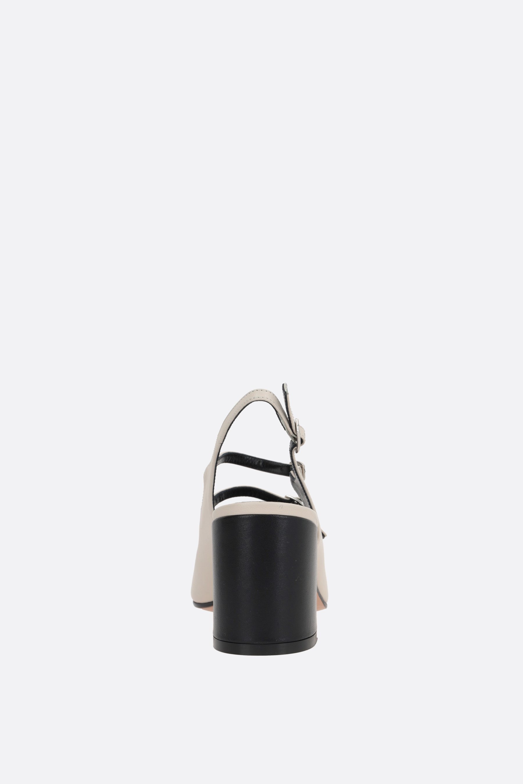CAREL PARIS slingback mary-jane Papaya in nappa bicolore Qualità Garantita