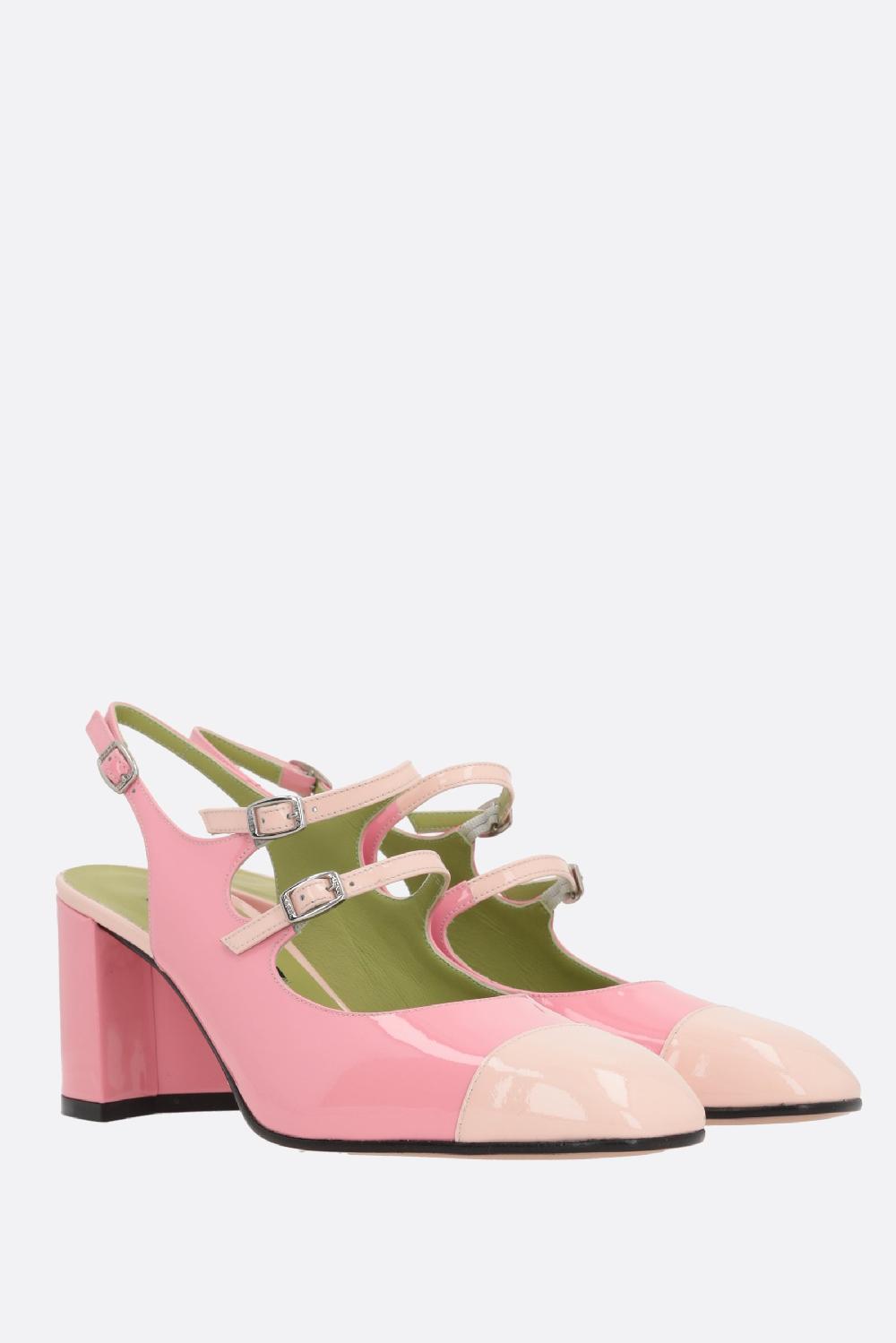 CAREL PARIS slingback mary-jane Papaya in vernice bicolore Negozi Online