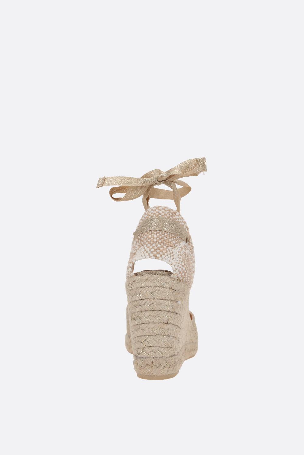 CASTANER espadrilla con zeppa Carina in canvas e lurex Offerta