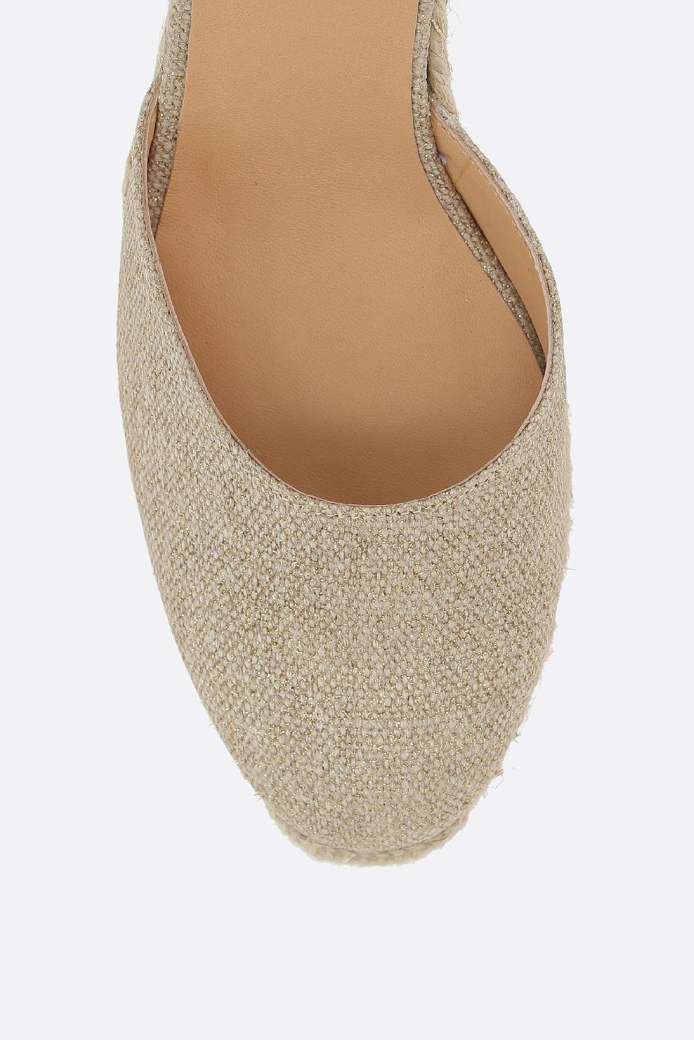 CASTANER espadrilla con zeppa Carina in canvas e lurex Offerta
