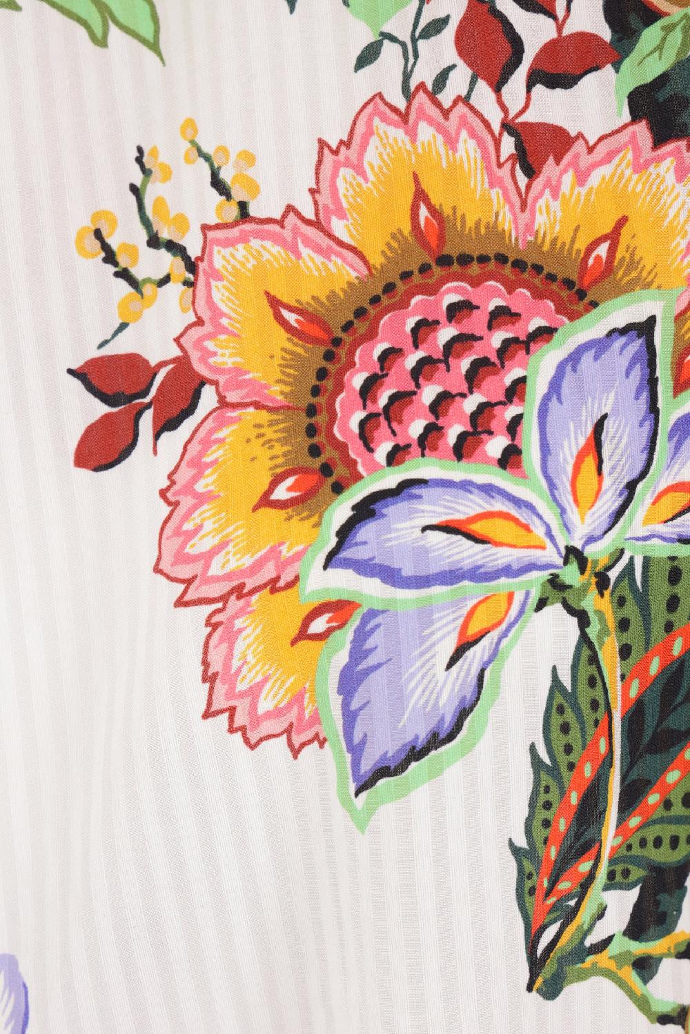 ETRO blusa caftano in cotone e seta jacquard In Vendita