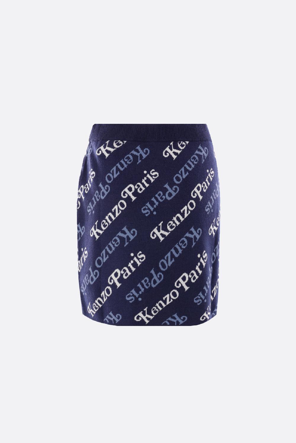 KENZO gonna in cotone e lana logo Kenzo By Verdy Saldi
