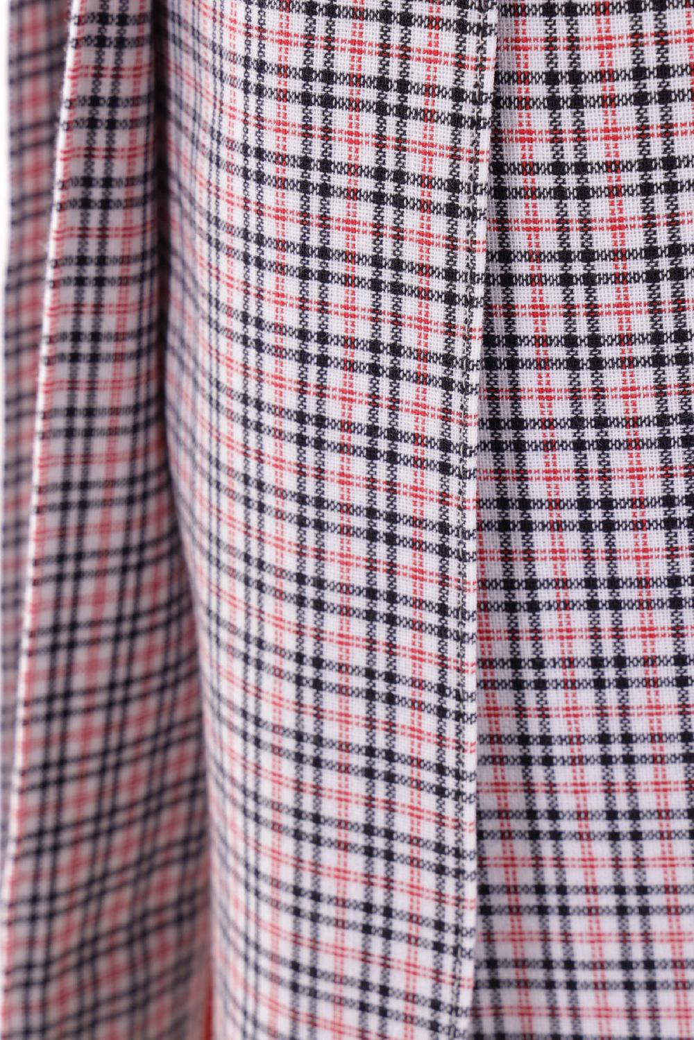 THOM BROWNE minigonna in misto cotone tartan small Vendita Calda