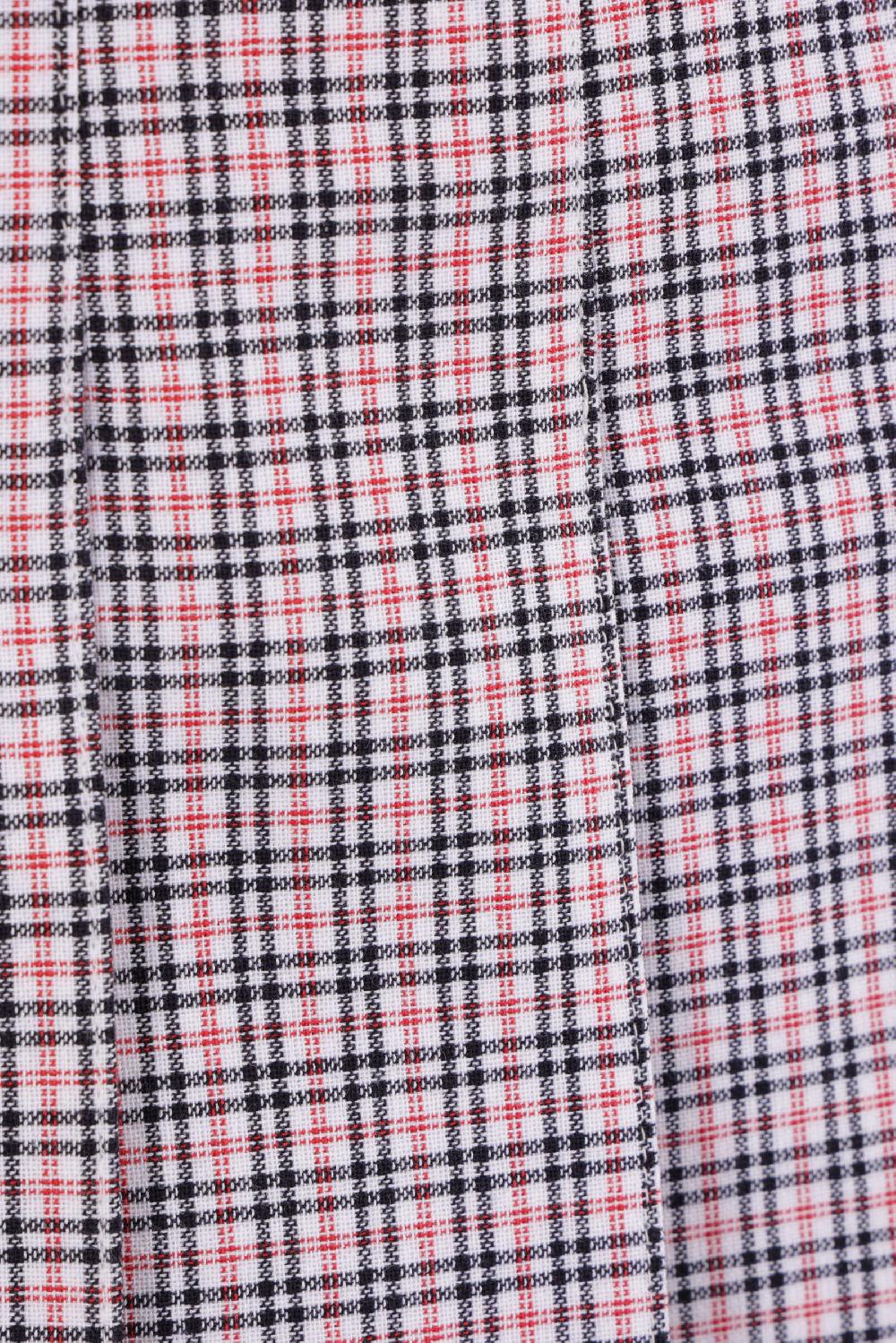 THOM BROWNE minigonna in misto cotone tartan small Vendita Calda