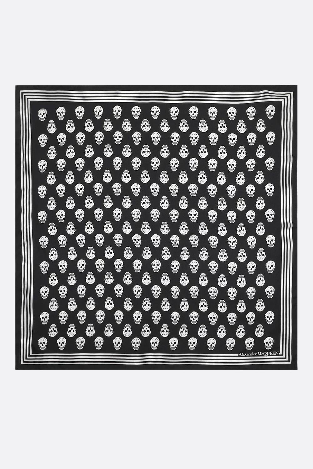 ALEXANDER McQUEEN foulard Biker Skull in seta Italy