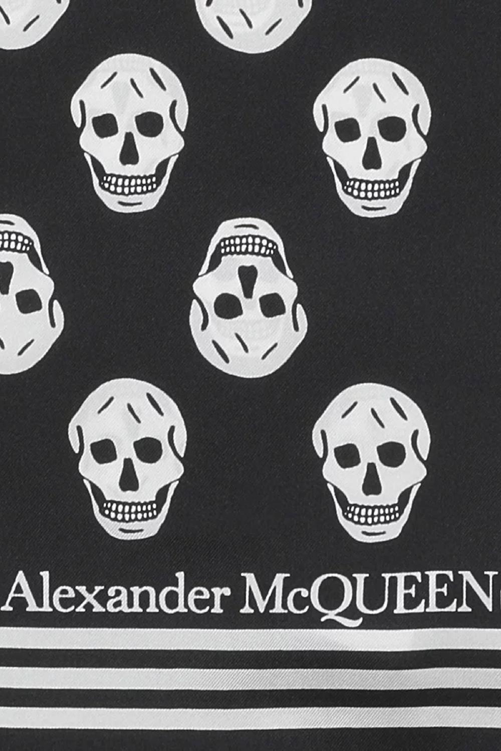 ALEXANDER McQUEEN foulard Biker Skull in seta Italy