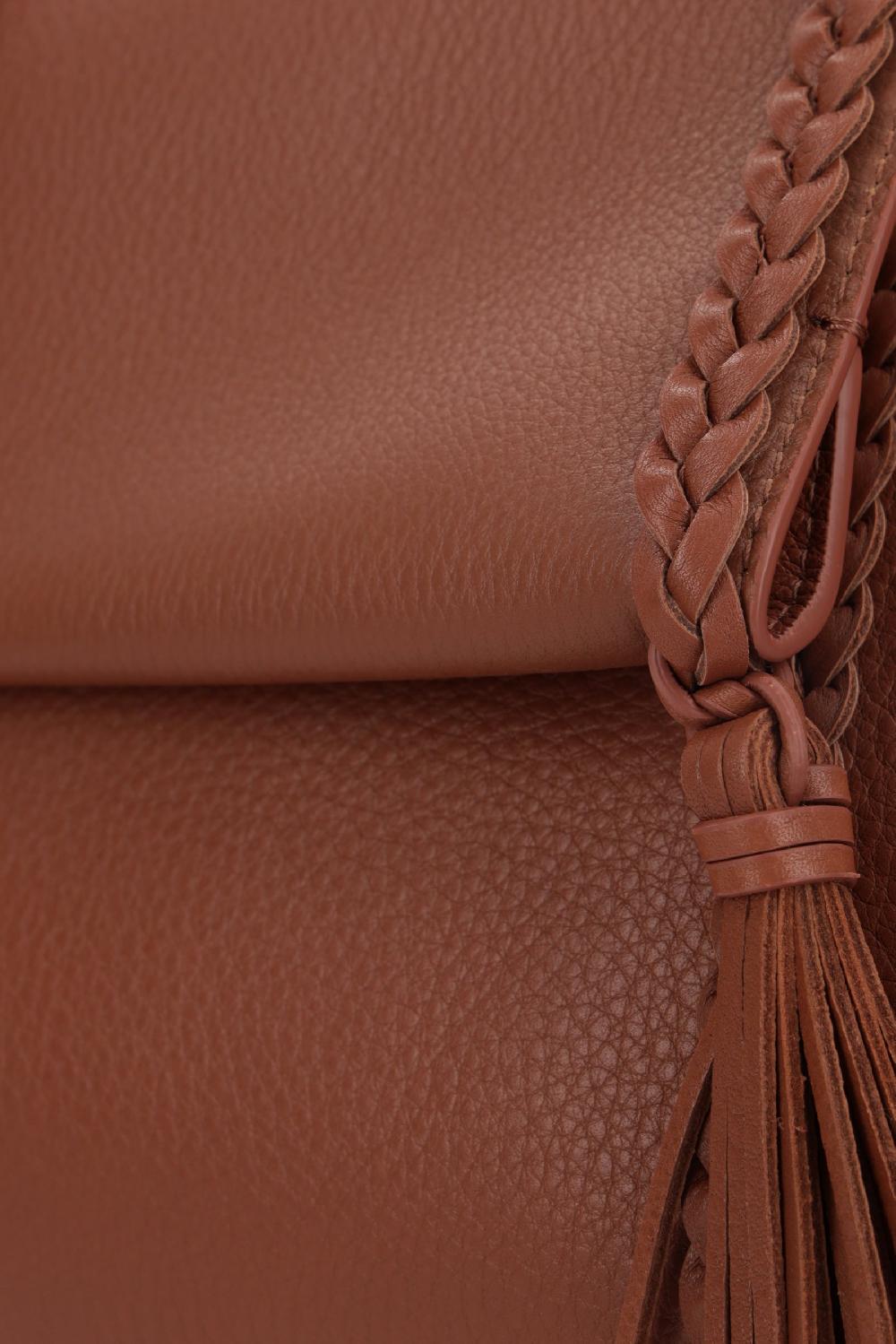 CHLOÉ borsa a spalla Penelope large in pelle martellata Nuovo