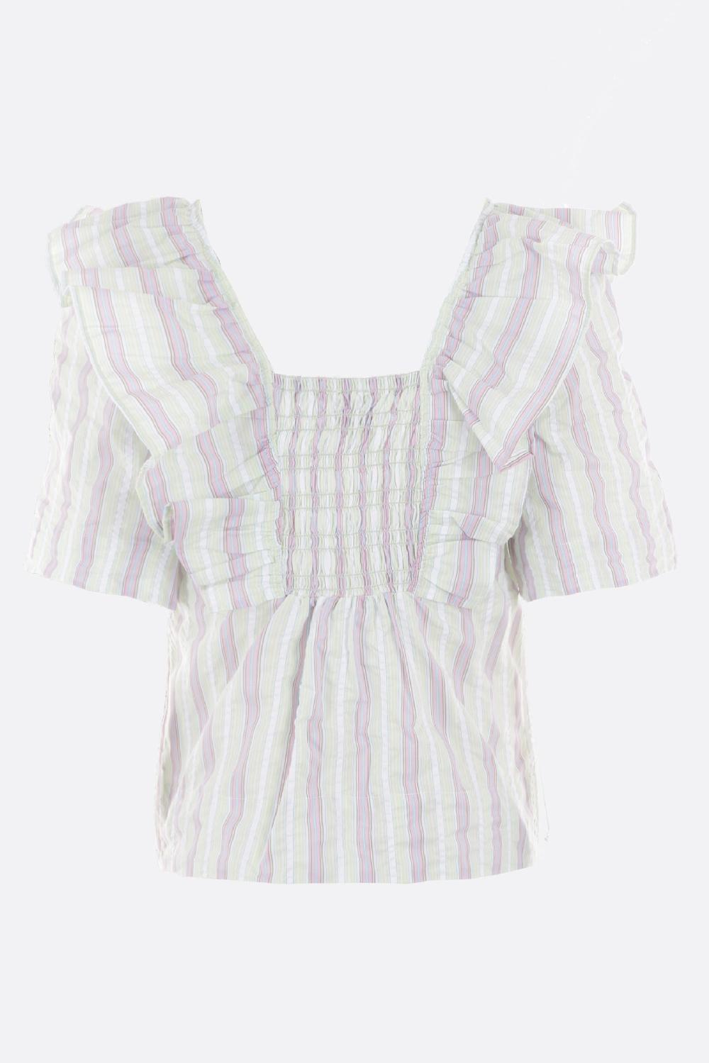 GANNI top in cotone seersucker Soddisfazione Garantita