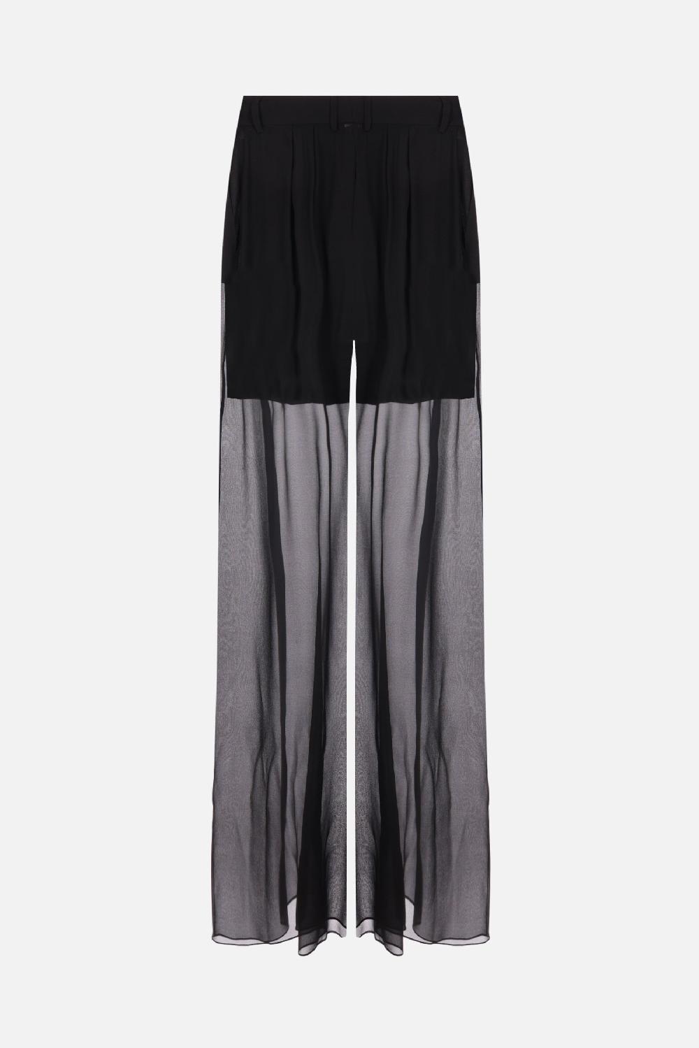DOLCE & GABBANA pantalone a gamba larga in chiffon Online