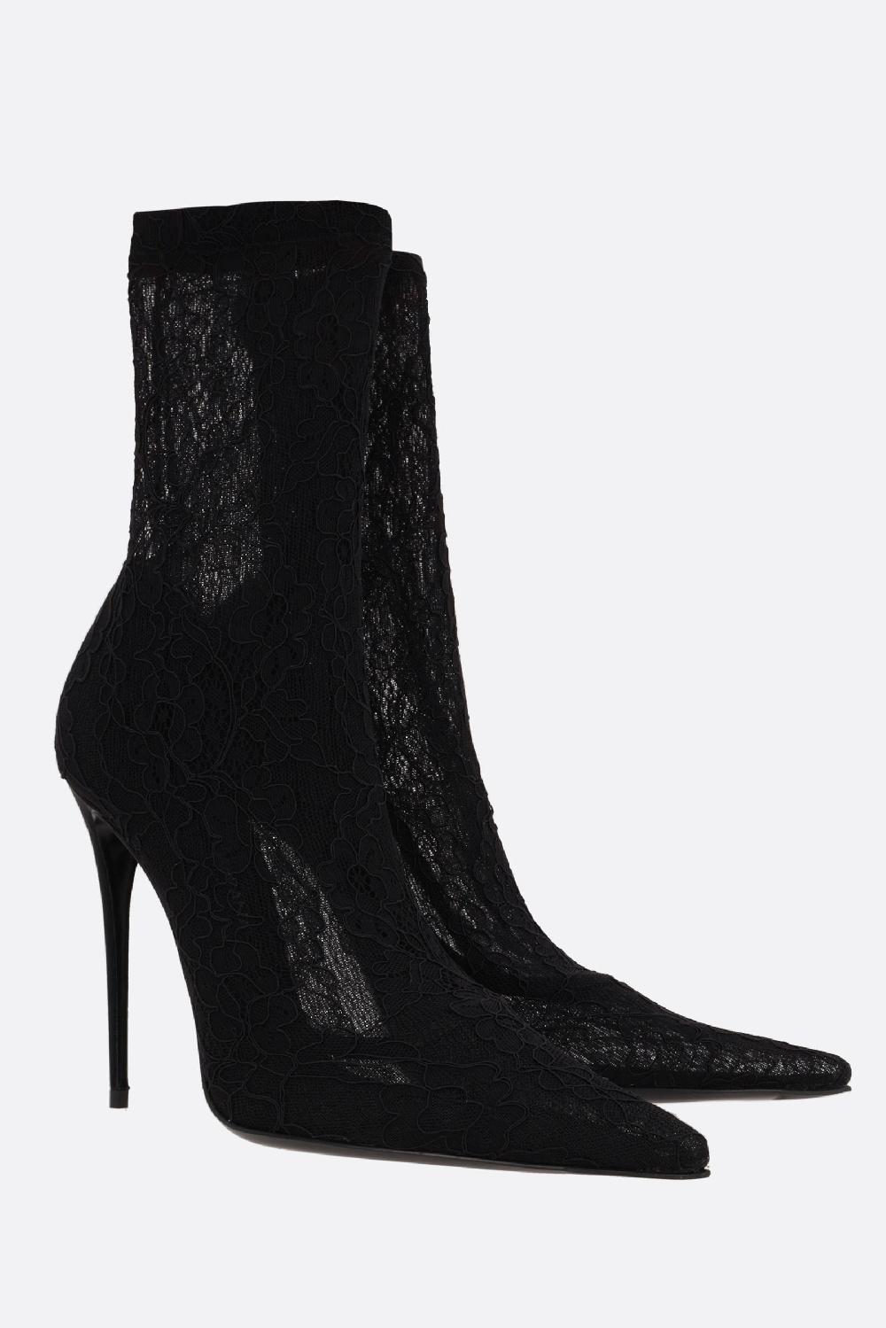 DOLCE & GABBANA stivaletto in pizzo stretch Offerte