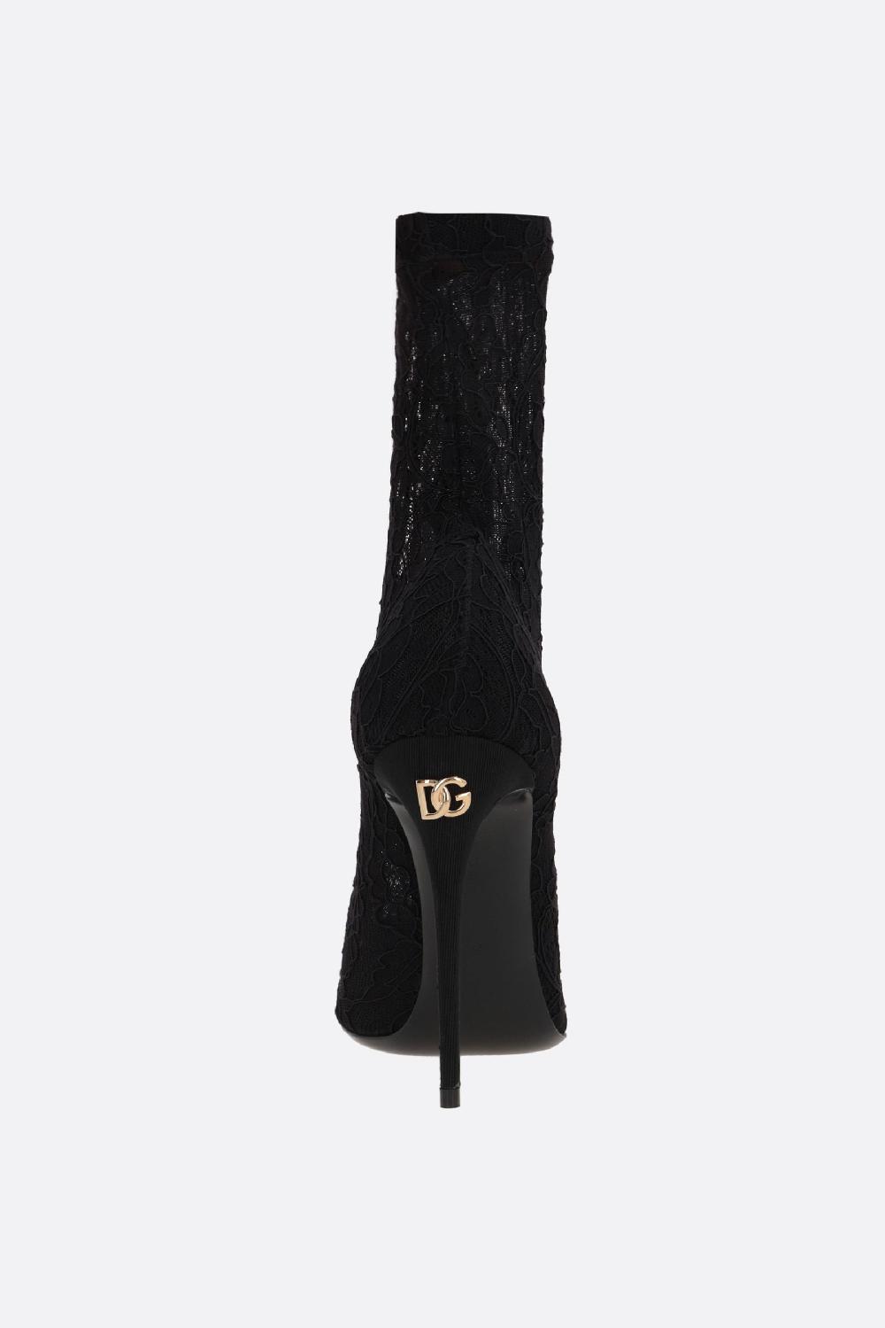 DOLCE & GABBANA stivaletto in pizzo stretch Offerte