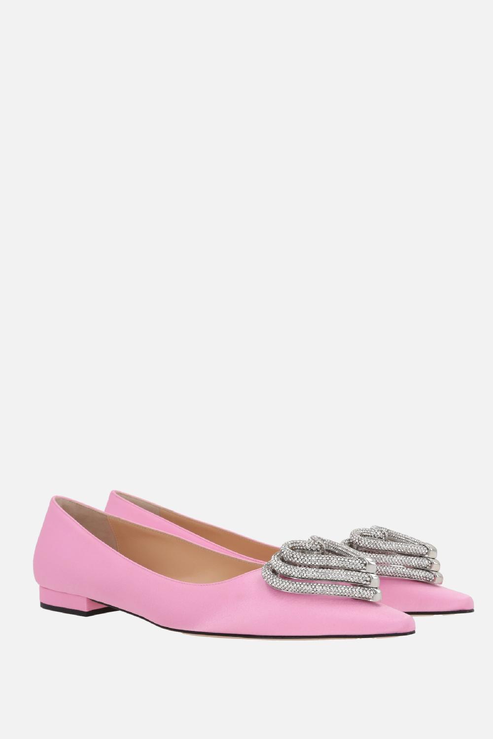 MACH & MACH ballerina Triple Heart in raso Vendita Calda