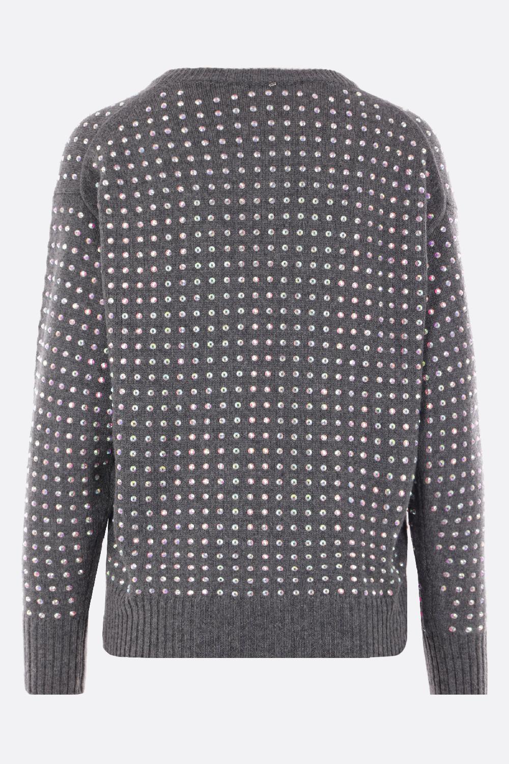 SPORTMAX pullover Uta in misto lana con strass Nuova