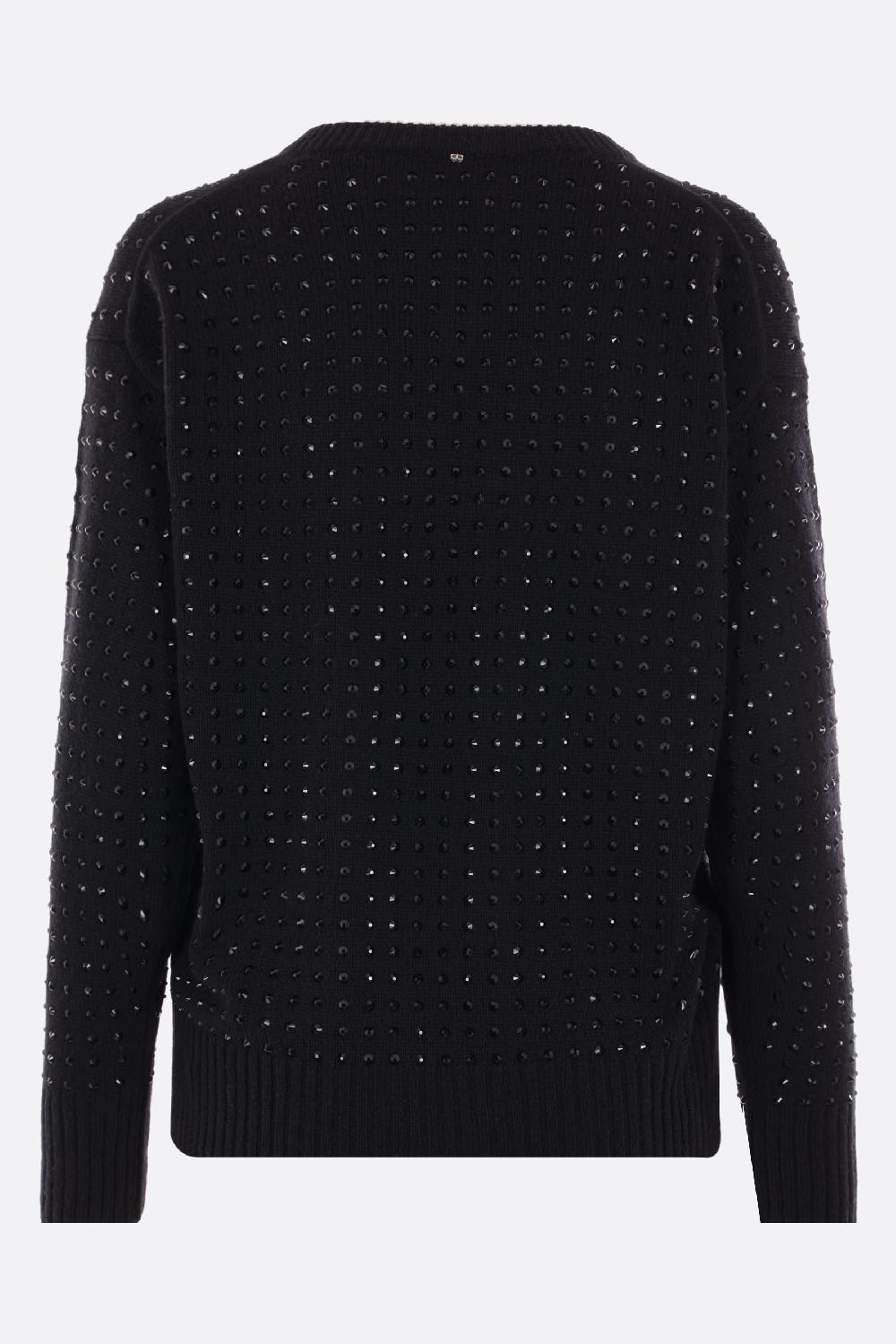 SPORTMAX pullover Uta in misto lana con strass Vendite Flash