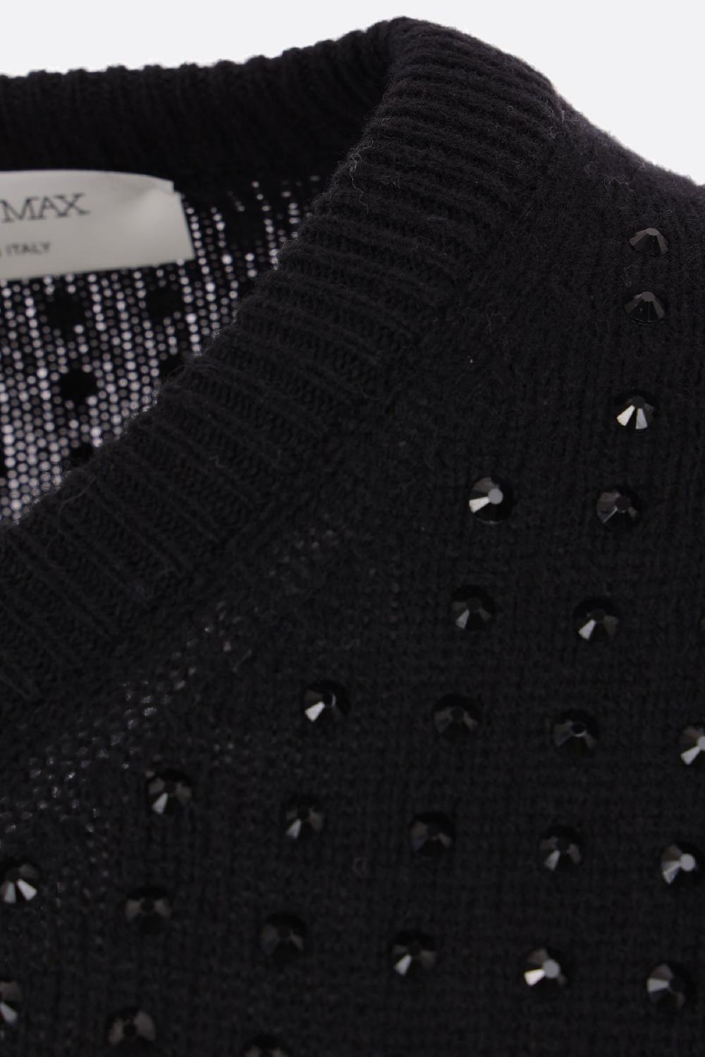 SPORTMAX pullover Uta in misto lana con strass Vendite Flash
