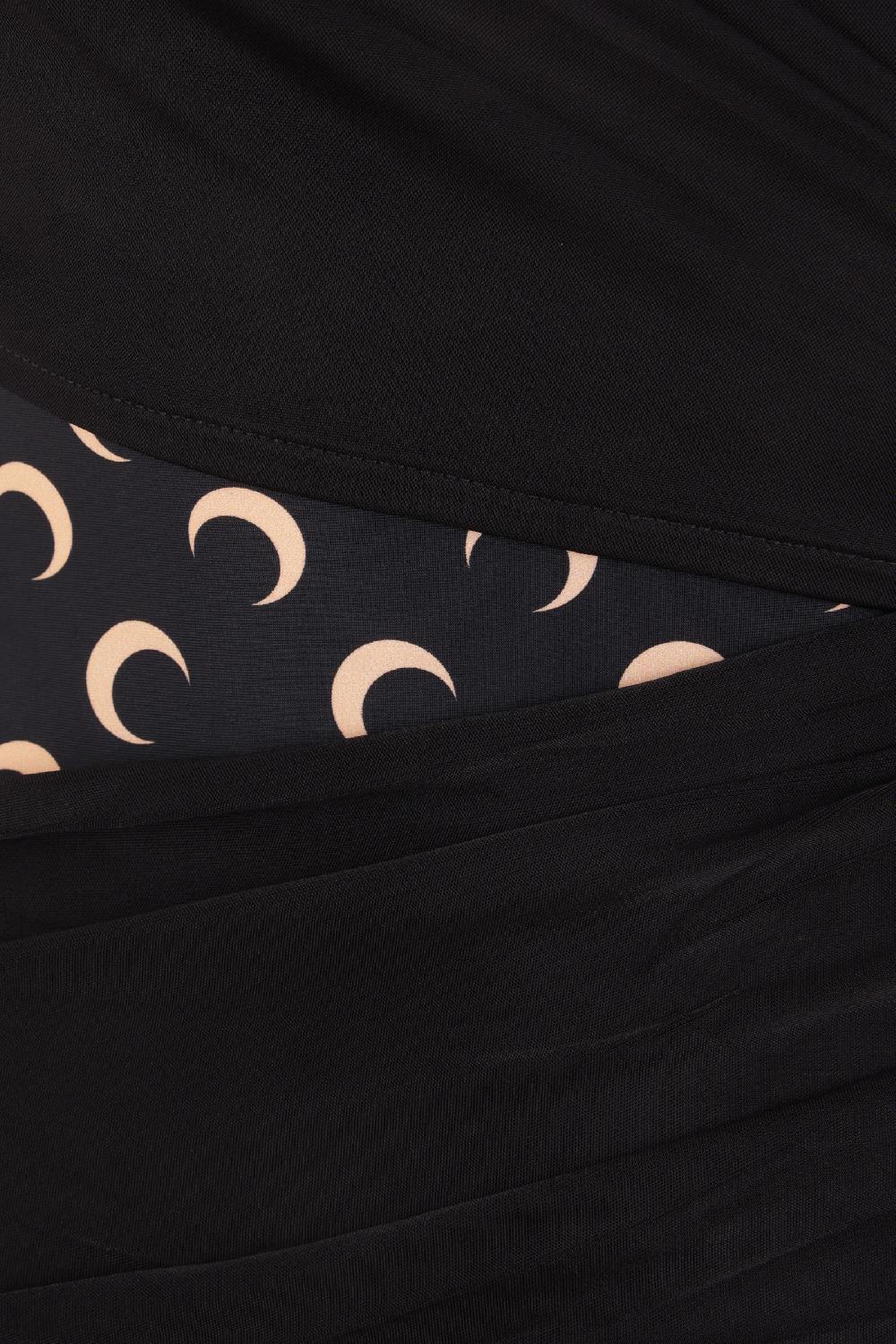 MARINE SERRE miniabito Body Shelter in viscosa stretch drappeggiata Soddisfazione Garantita