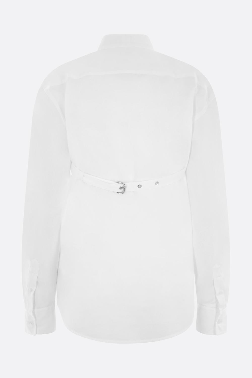 OFF WHITE camicia in popeline con cintura incrociata Consegna Veloce
