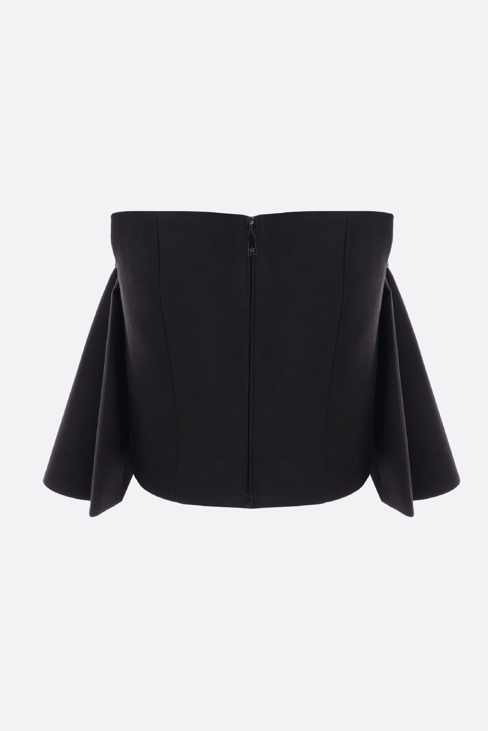 VERSACE top bustier in lana e seta con fibbia Medusa Prezzo Ridotto