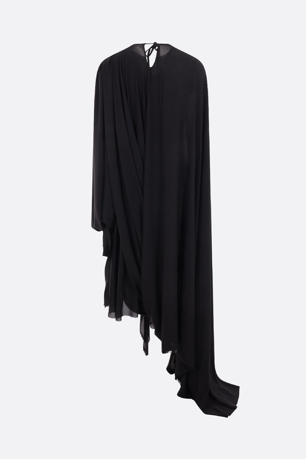 BALENCIAGA abito drappeggiato oversize in crepe tecnico leggero Presa