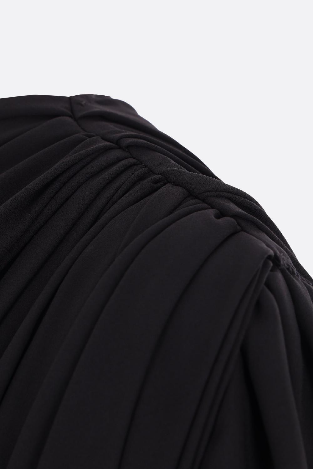 BALENCIAGA abito drappeggiato oversize in crepe tecnico leggero Presa