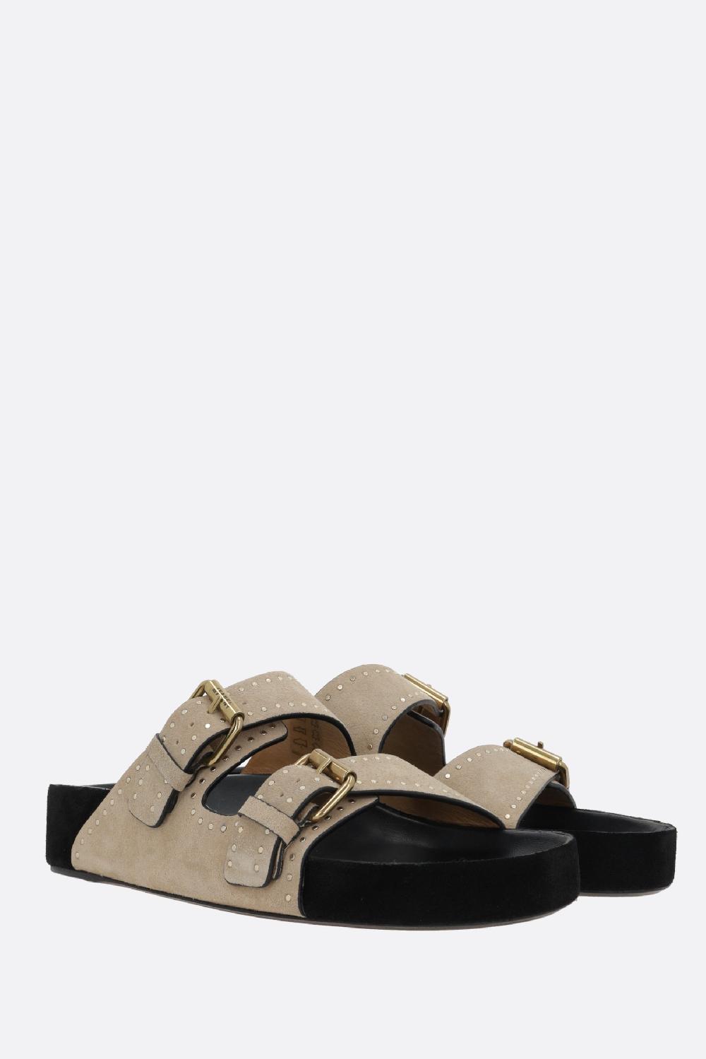 ISABEL MARANT sandalo flat Lennyo in suede Vendita Economica