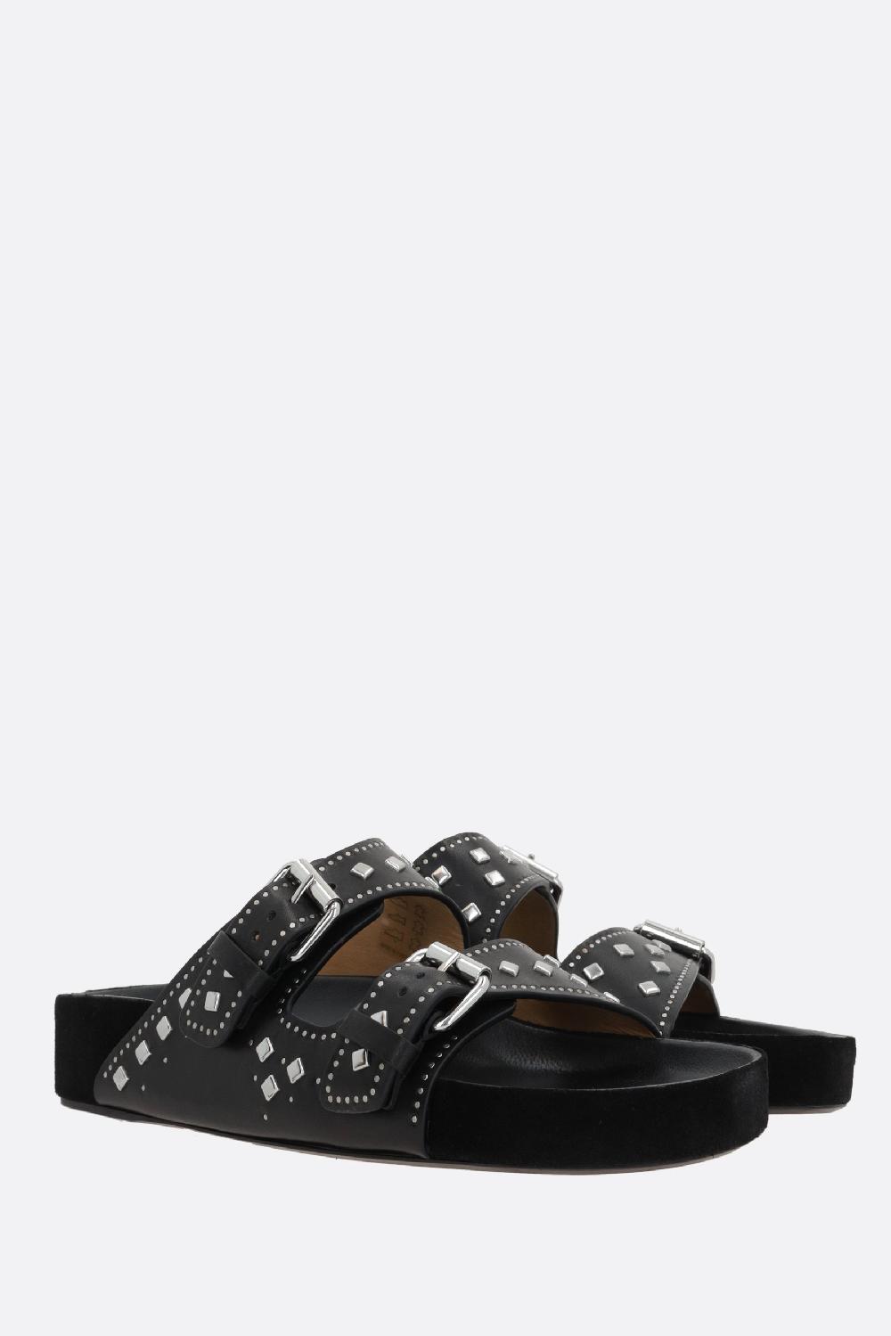 ISABEL MARANT sandalo flat Lennyo in pelle liscia Nuova