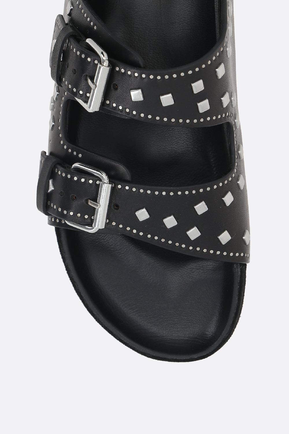 ISABEL MARANT sandalo flat Lennyo in pelle liscia Nuova