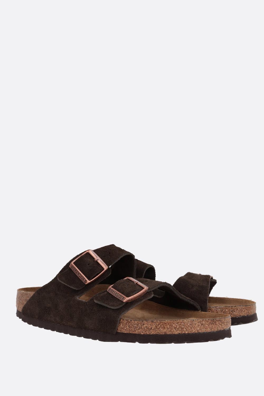 BIRKENSTOCK sandalo flat Arizona BS in suede (Narrow Fit) Qualità