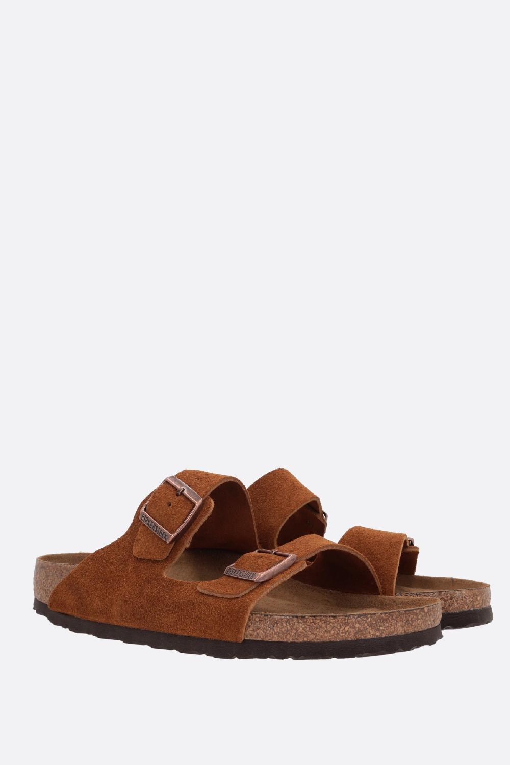 BIRKENSTOCK sandalo flat Arizona BS in suede (Narrow Fit) Vendita