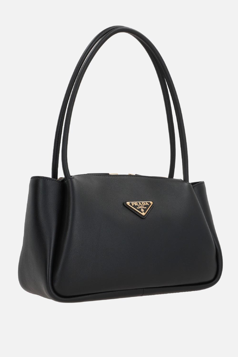 PRADA borsa a mano media in pelle martellata Pezzi Unici